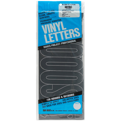 6" BLACK VINYL LETTERS